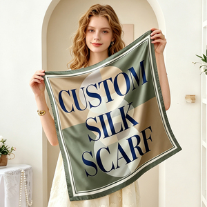 Custom Silk Scarves Digital Print Silk Scarf With Your Own Design