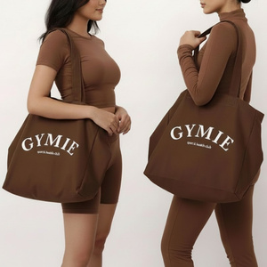 Custom Logo Color Oversized Cotton Canvas Tote Bags Reusable Durable Weekender Giant Large Grocery Shopping Sporty Bag for Yoga