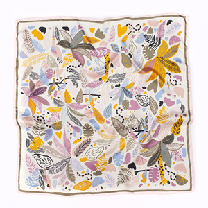 High Quality European Style Digital Print 90*90cm Silk Twill Scarf