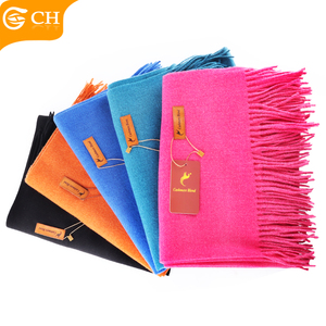 Manufacturer High Quality Designer Cashmere Scarves Winter Solid Custom Logo