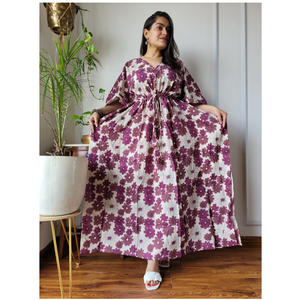 Soft 100 Cotton Printed Kaftans Floor Length